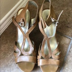 GUESS Cork Heeled Wedges